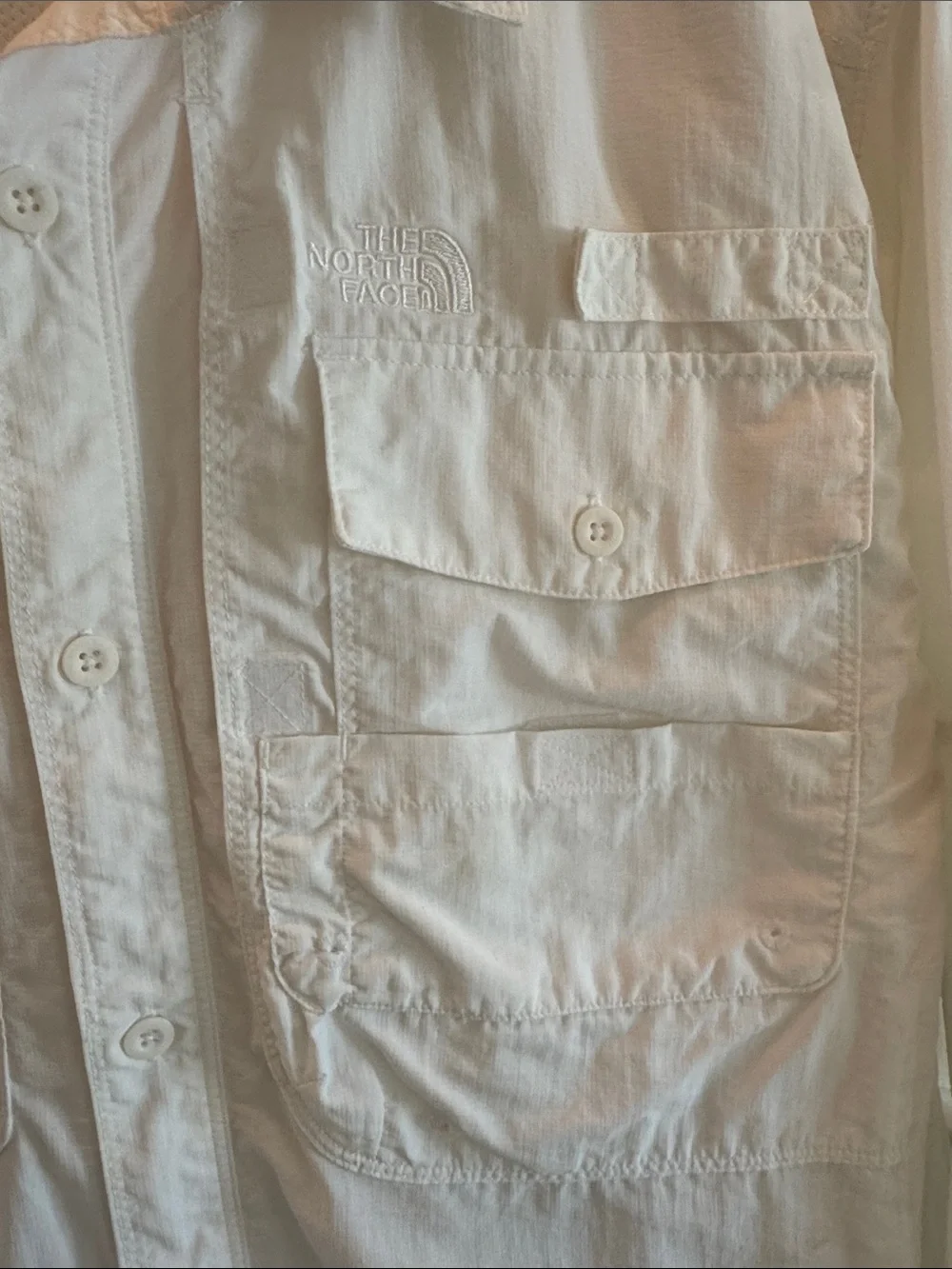 The North Face Men's White Lightweight Button-Front Shirt